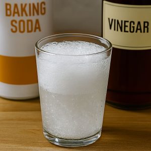 جریان آب داغ همراه بخار در حال ورود به سینک استیل آشپزخانه 