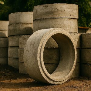 کول های بتنی آماده نصب در پروژه حفاری چاه 